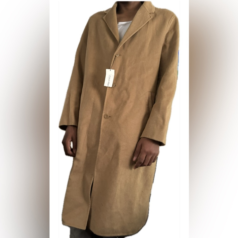 Calvin Klein Overcoat in Tigers Eye Medium Size